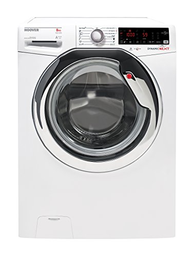 Hoover DXOA 4438 AHC3 Waschmaschine Frontlader/A+++/1300UpM/kg/Dampf-Funktion zur Auffrischung und Faltenreduktion/App-steuerbar dank NFC-Technologie/weiß