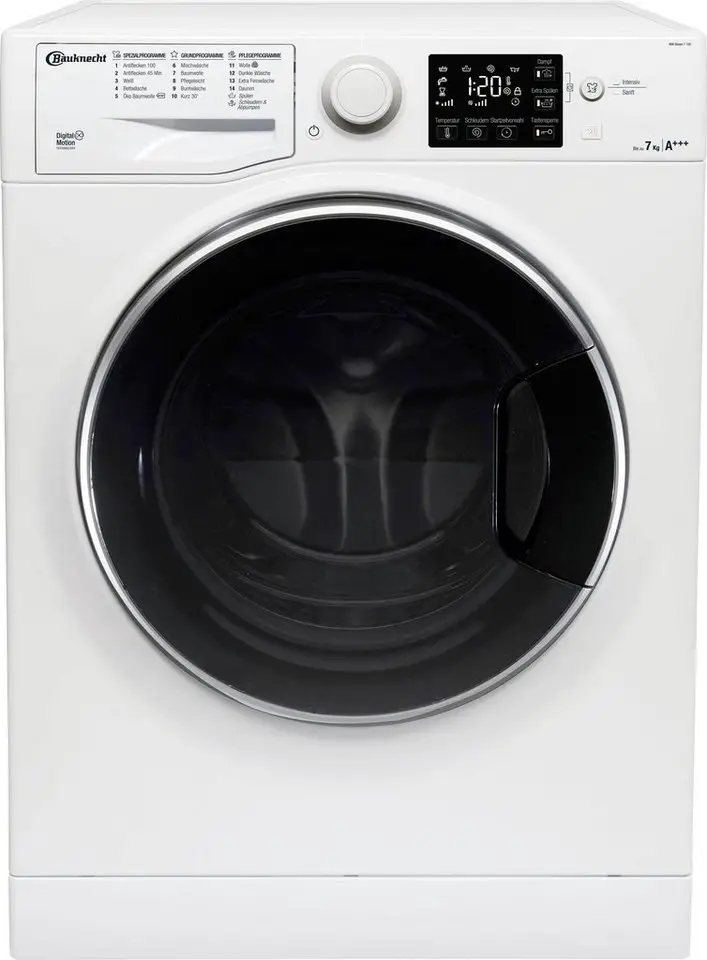 BAUKNECHT Waschmaschine WM STEAM 7 100, 7 kg, 1400 U/Min, 4 Jahre Herstellergarantie