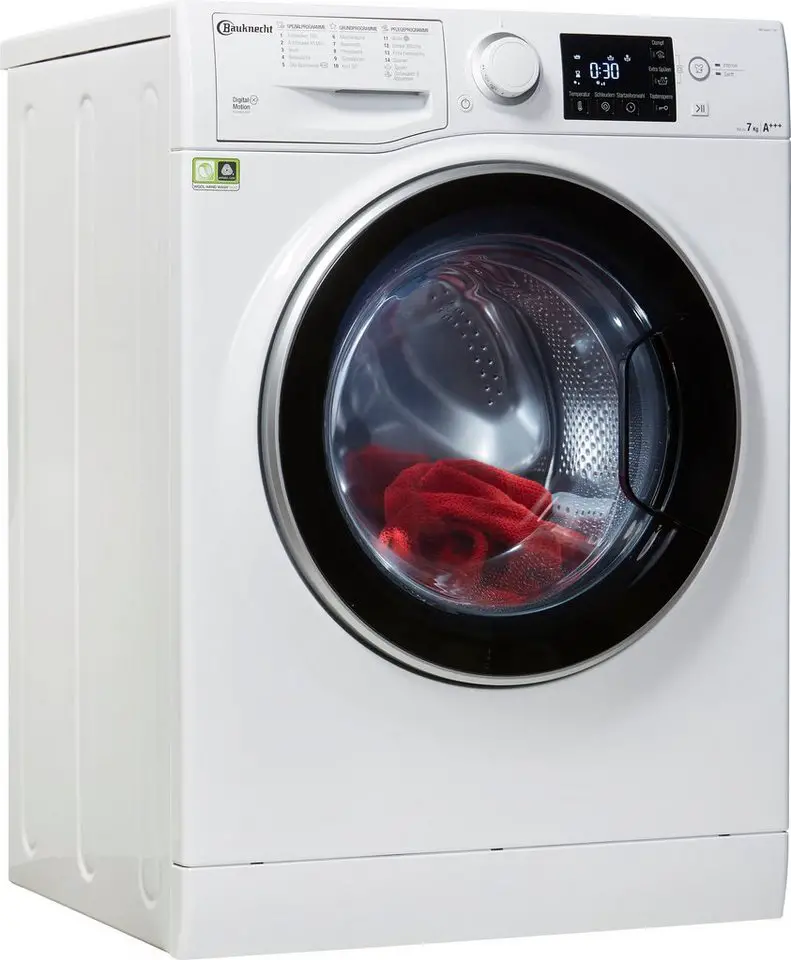 BAUKNECHT Waschmaschine WM STEAM 7 100, 7 kg, 1400 U/Min, 4 Jahre Herstellergarantie