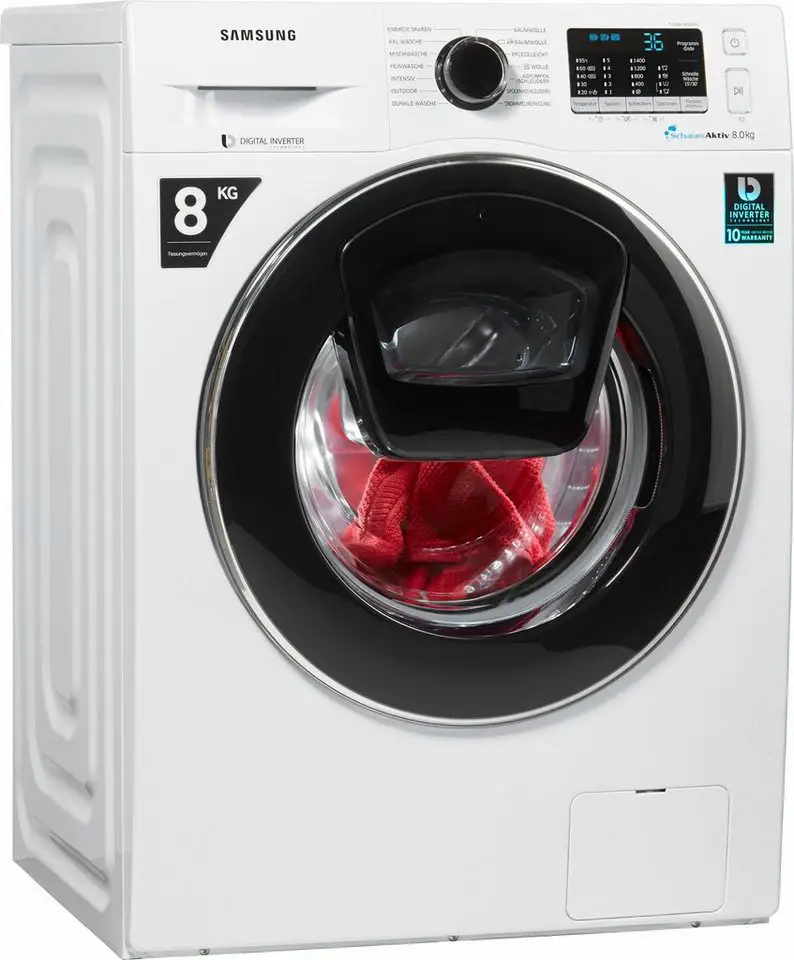 Samsung Waschmaschine AddWash WW5500 WW80K5400UW/EG, 8 kg, 1400 U/Min